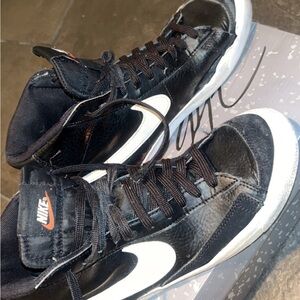 Nike Black and White High-Top Sneakers